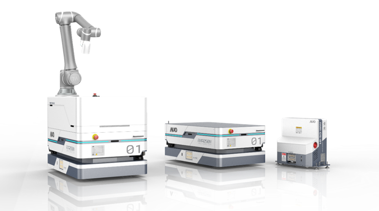 6008集团數位開發的自主式移動機器人（AMR250M），搭配全向輪並結合AI演算法、2D LiDAR、3D攝影機等技術，協助客戶實現產線全自動化